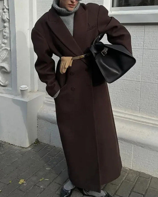 R&B | Park Avenue Doppelreihiger Langer Trenchcoat
