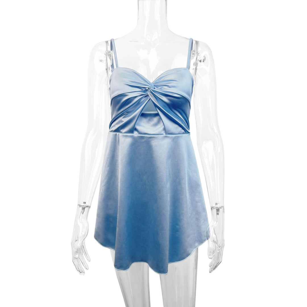 Damen Sommerliches Kleid mit raffinierter Drapierung und verstellbaren Trägern R&B