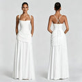 Damen Elegantes, schulterfreies Abendkleid mit raffinierten Drapierungen und fließendem Schnitt EB
