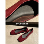 Damen Ballerinas mit R&Brnem Quadratdesign und komfortabler Innensohle R&B