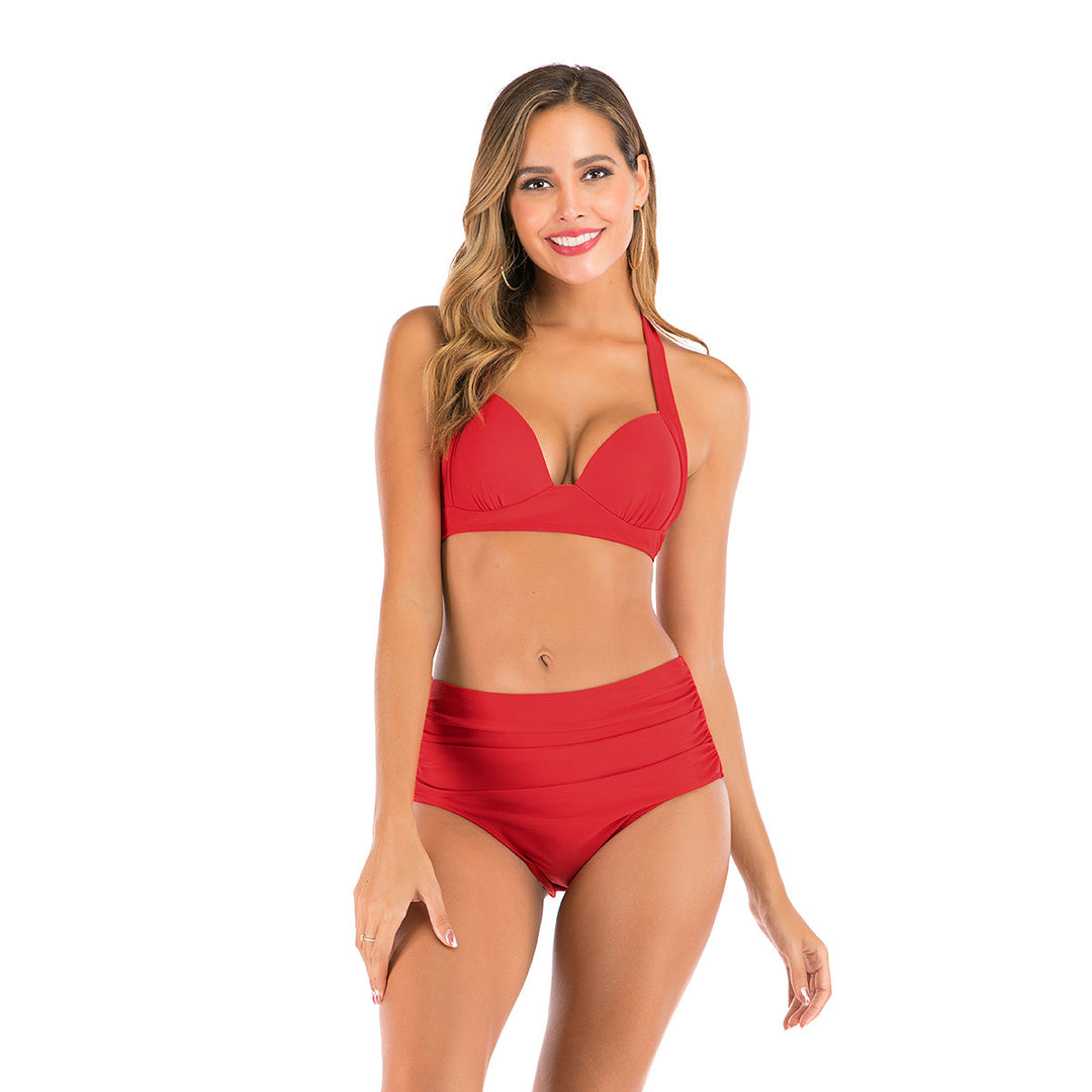 Damen Hoch taillierter Bikini mit floralem Design R&B