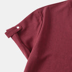Herren Kurzarm-Hemd mit innovativem Henley-Kragen und lässigem Design