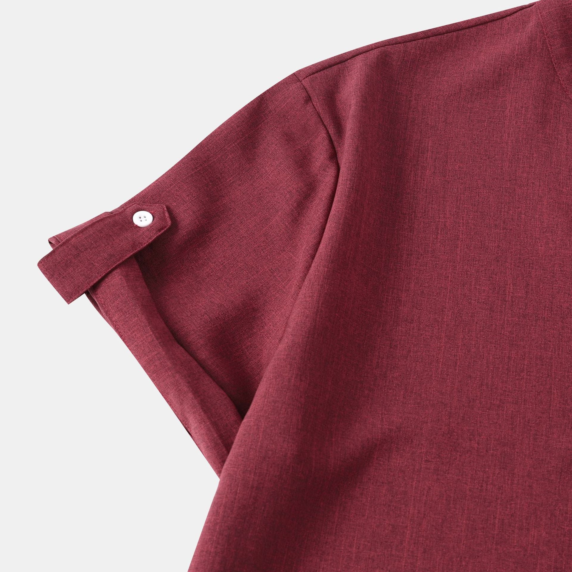 Herren Kurzarm-Hemd mit innovativem Henley-Kragen und lässigem Design