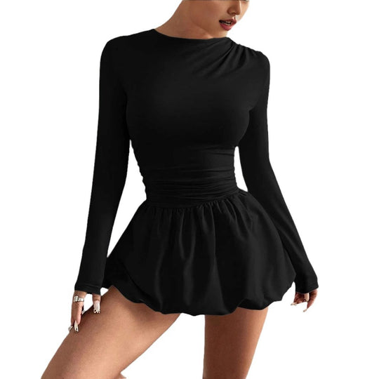Damen Longsleeve T-Shirt mit Ballonrock R&B