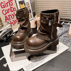 Damen Stiefeletten mit stylischem Schnallenverschluss und robustem Sohlenprofil R&B