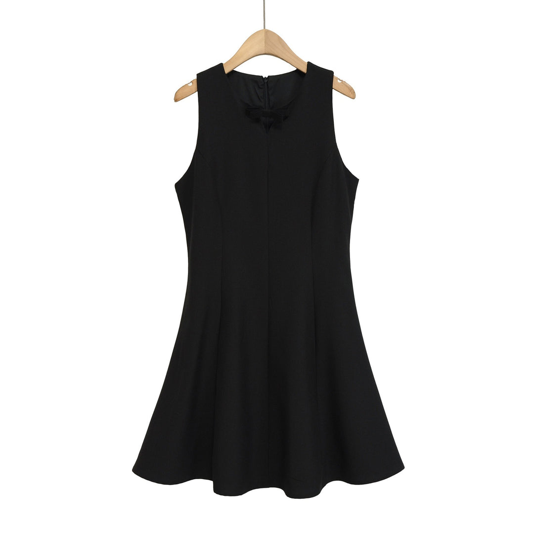 Damen Besprechungs-Kleid mit eleganter Schleifenverzierung und fließendem Schnitt R&B