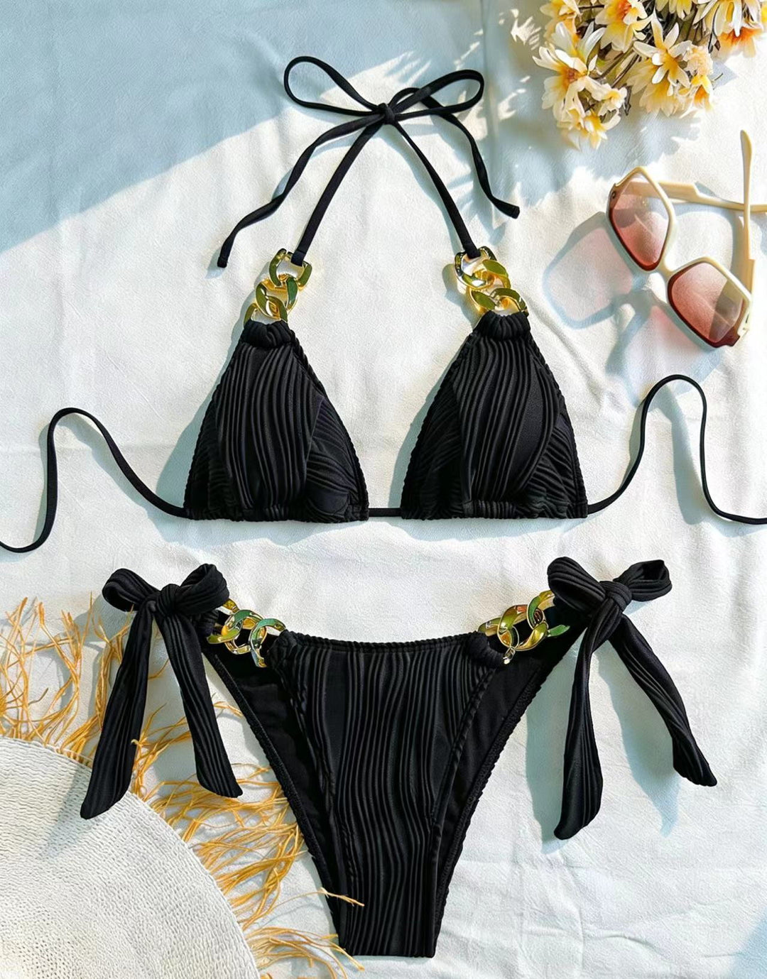 Damen Triangel-Bikini mit elegantem Ketten-Detail R&B