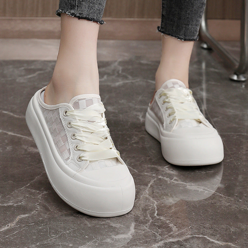 Damen Slip-On Sneakers im modernen Design mit transparentem Obermaterial und bequemer Sohle R&B