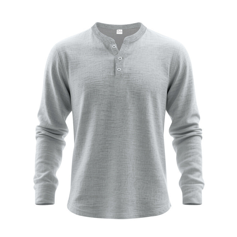 Herren Langarmshirt mit Knopfleiste R&B