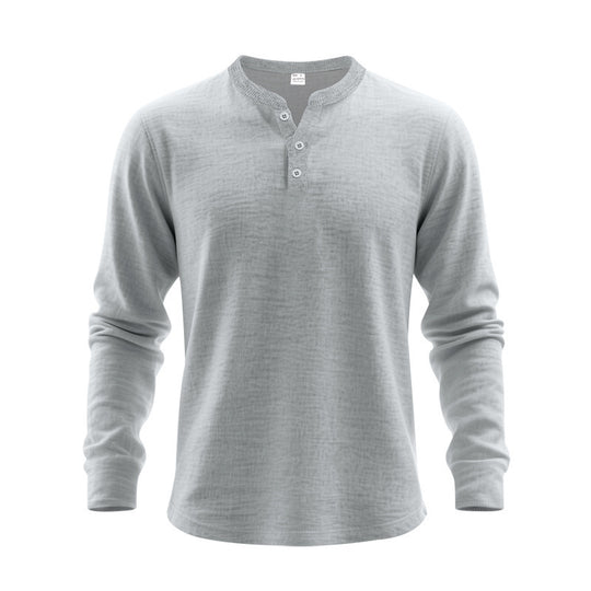 Herren Langarmshirt mit Knopfleiste R&B