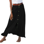 Damen Maxikleid mit Knopfleiste und fließendem Schnitt R&B