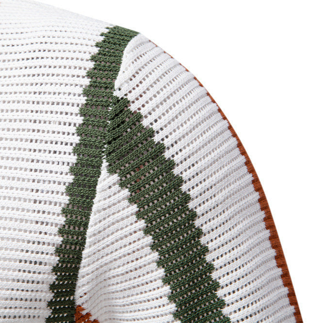 Herren nan kurzärmeliges Strickpolo mit Reverskragen und strukturierter Maschenware R&B