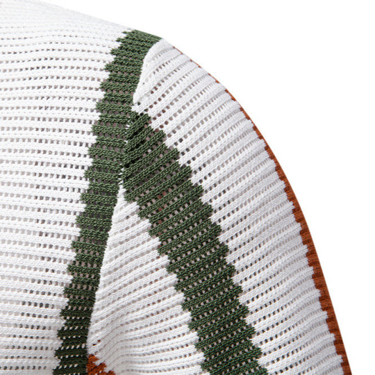 Herren nan kurzärmeliges Strickpolo mit Reverskragen und strukturierter Maschenware R&B