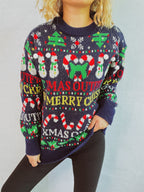 Damen Weihnachts-Pullover mit festlichem Motiv und lässigem Schnitt R&B