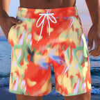 Herren Badeshorts mit animalischem Muster und elastischem Bund