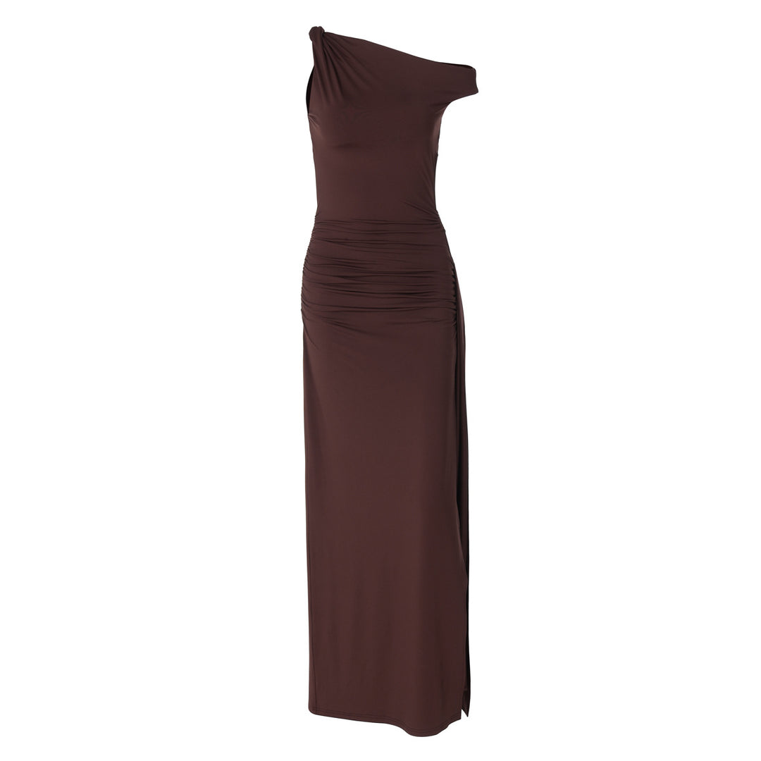 Damen Elegantes Wickelkleid mit gerafftem Einsatz R&B