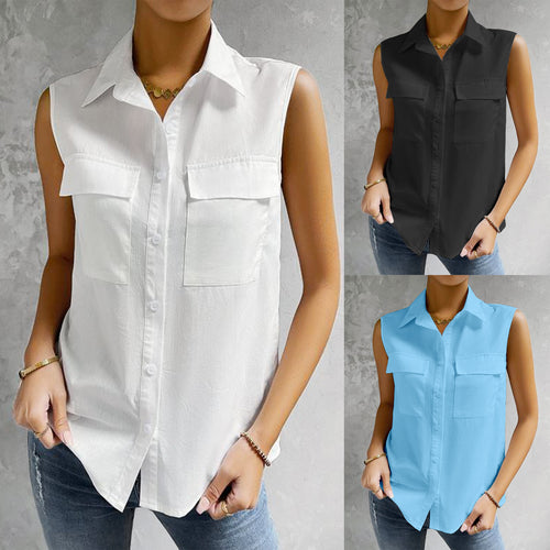 Damen ärmelloses Hemblusenshirt R&B