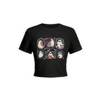 Damen Crop-T-Shirt mit verspieltem Geistermotiv R&B