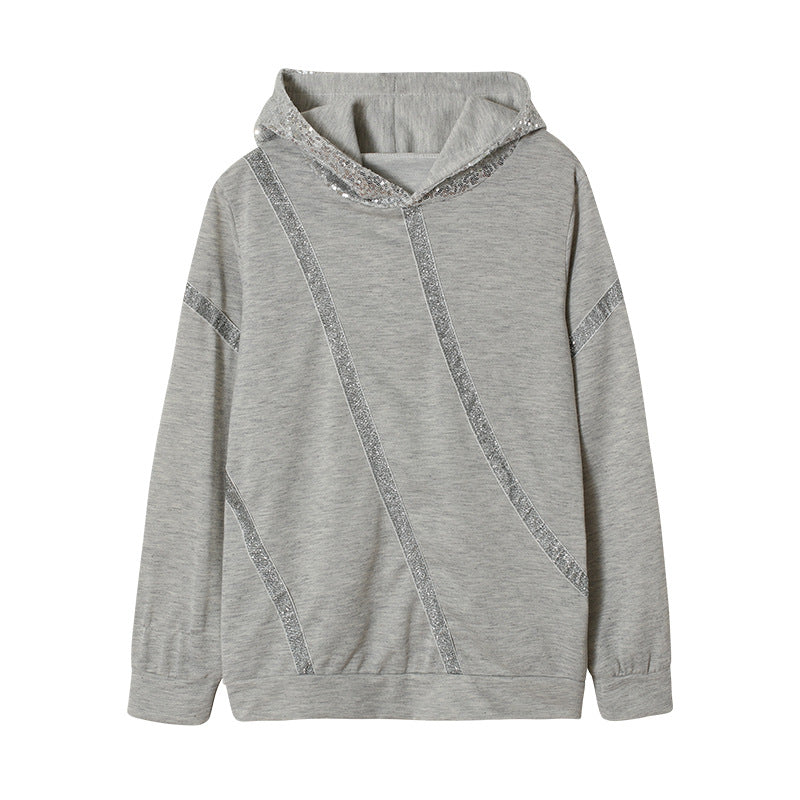 Damen Hoodie mit Glitzerakzenten und modernem Schnitt R&B