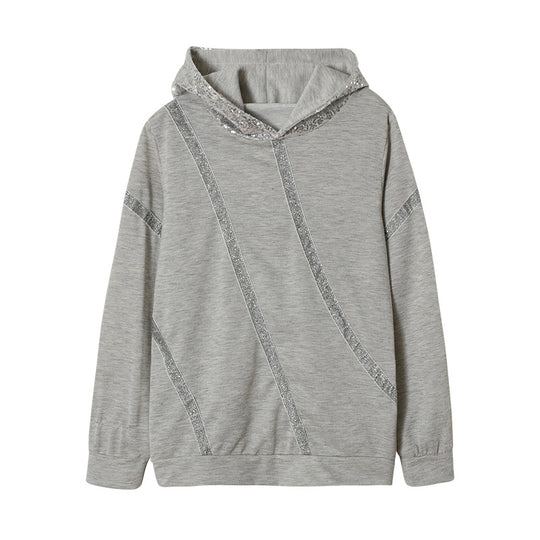 Damen Hoodie mit Glitzerakzenten und modernem Schnitt R&B