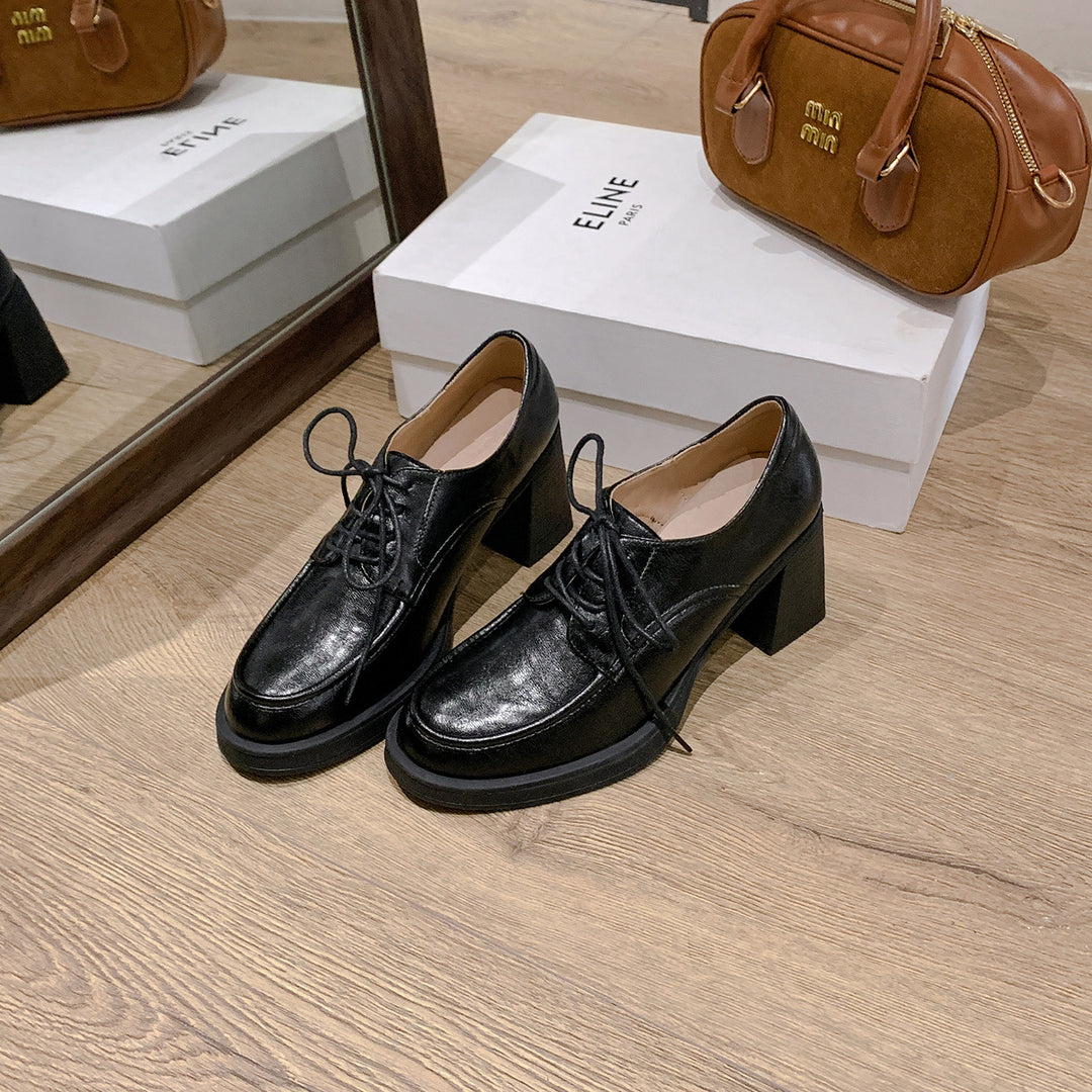 Damen Schnürschuhe mit elegantem Blockabsatz und modischem Finish R&B