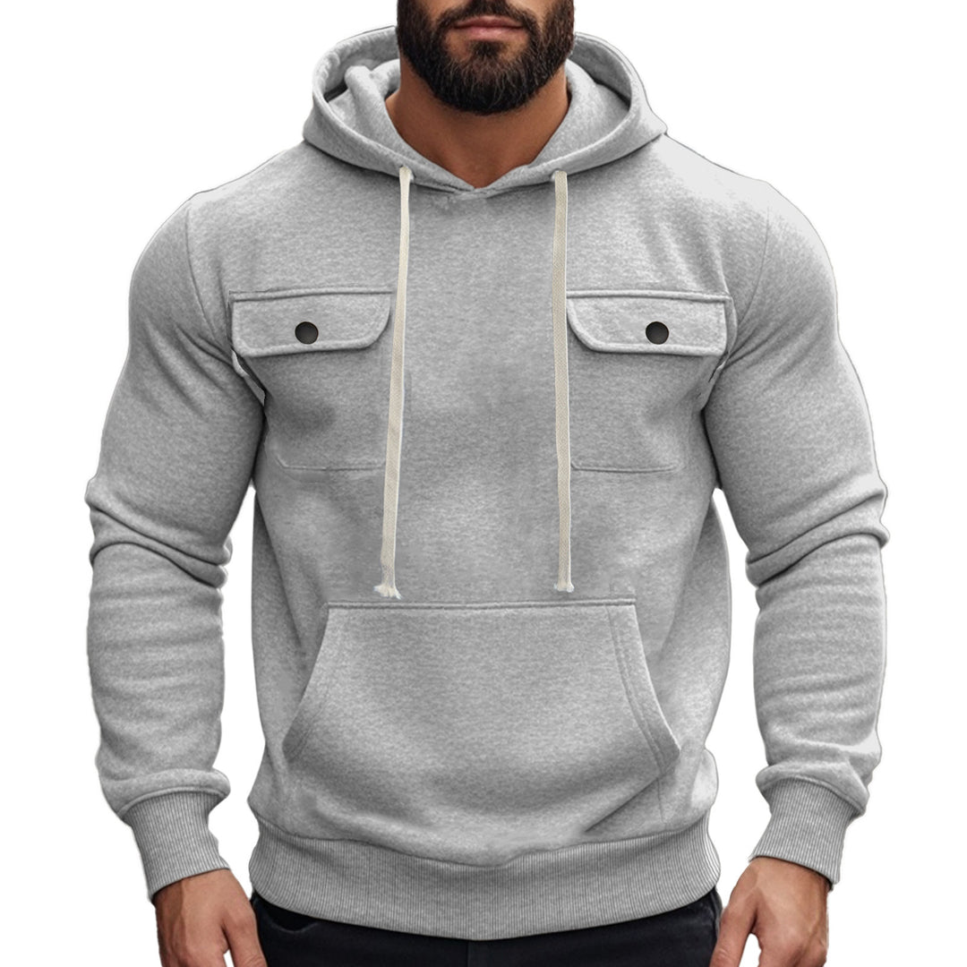 Herren Kapuzenpullover mit praktischen Pattentaschen und modernem Design R&B