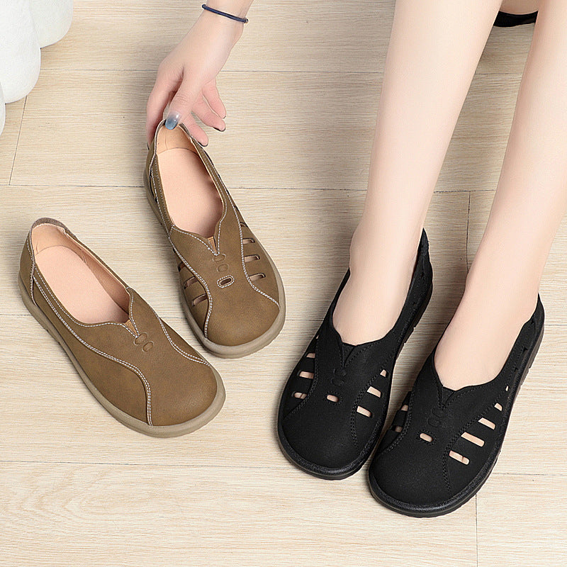 Damen Atmungsaktive Slip-On Ballerinas mit angenehm flexiblem Fußbett R&B