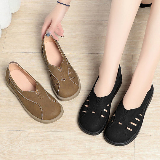 Damen Atmungsaktive Slip-On Ballerinas mit angenehm flexiblem Fußbett R&B