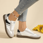 Damen Sportliche Sneakers mit hochwertiger Leder-Verarbeitung und rutschfester Gummisohle R&B