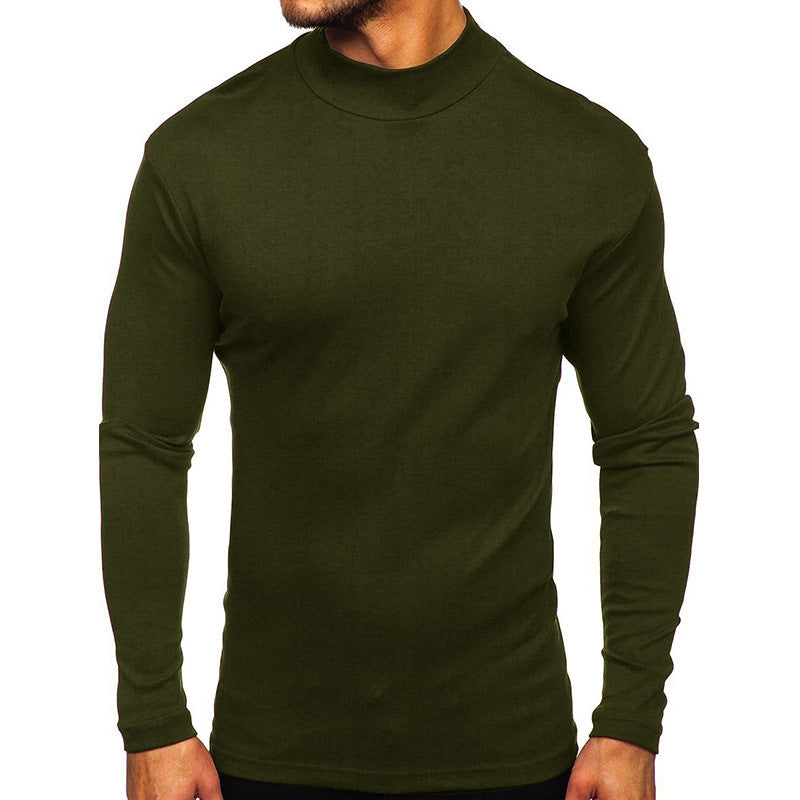 Herren Langarmshirt mit Stehkragen aus hochwertigem Material R&B