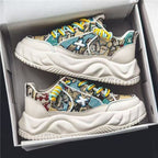 Damen Modische Sneakers mit dämpfender Laufsohle und auffälligem Design