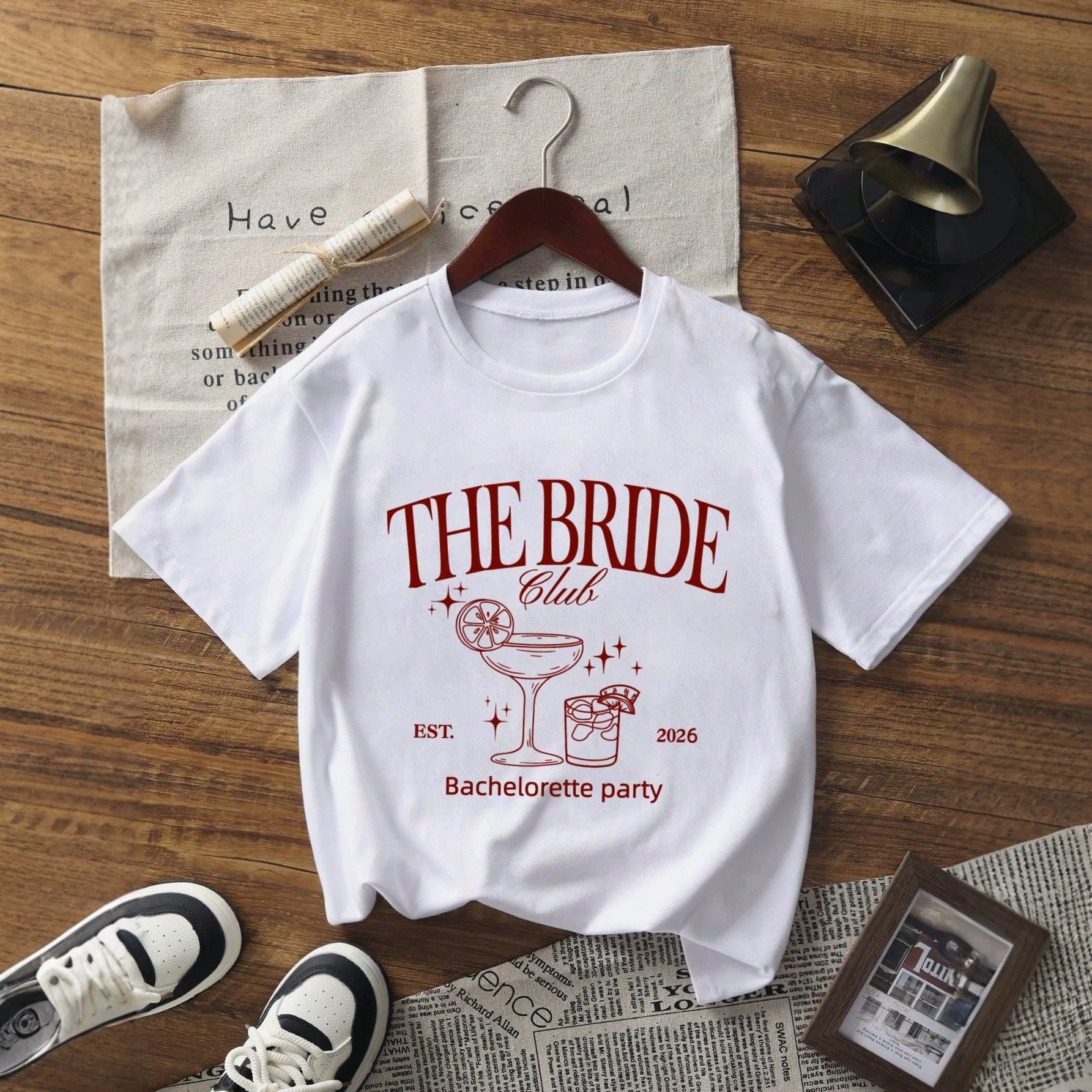 Damen oversized Bachelorette T-Shirt mit exklusivem Print R&B