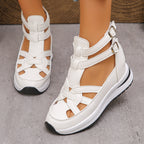 Damen sportive Sneaker-Sandalen mit atmungsaktiven Riemen und rutschfester Sohle R&B