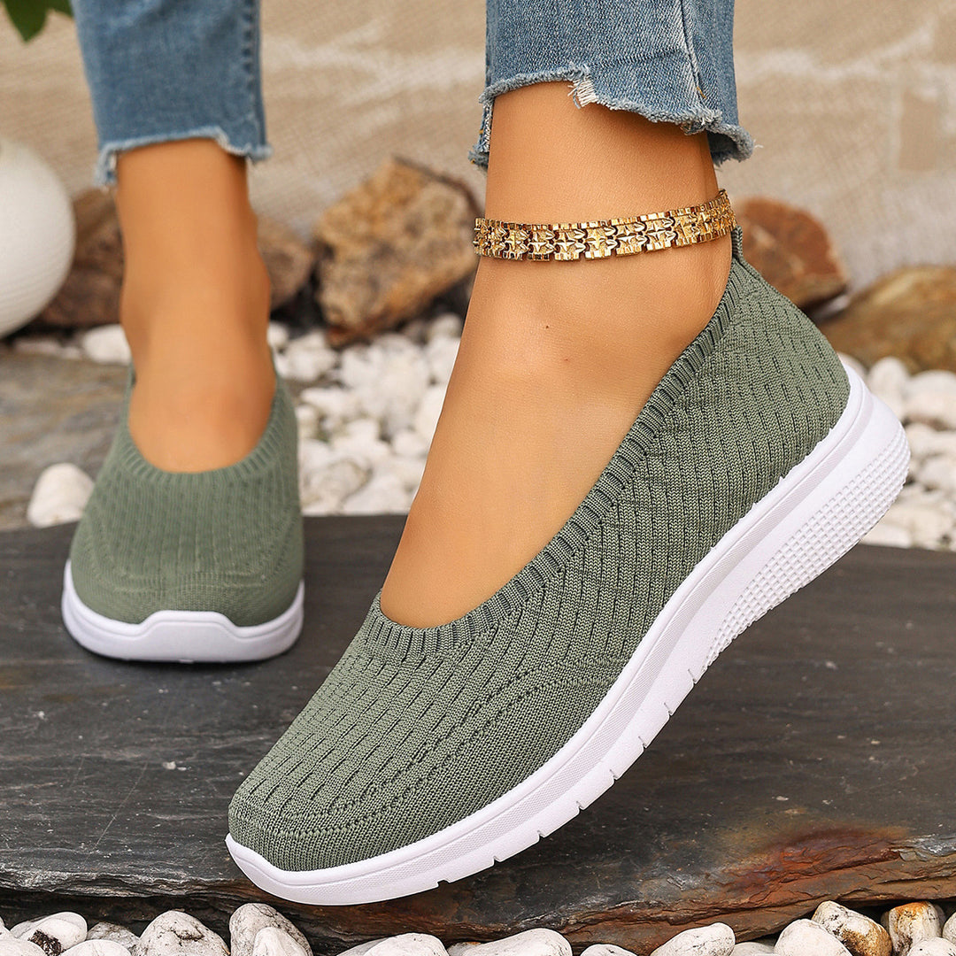 Damen Bequeme Freizeitschuhe mit elastischer Strickoberfläche R&B
