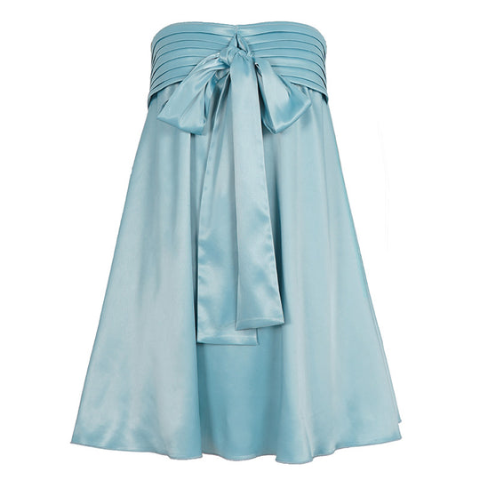 Damen eleganter Midirock mit gesmoktem Bund und losem Schnitt R&B