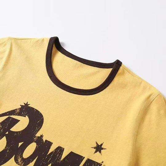 Damen Vintage T-Shirt mit Rundhalsausschnitt R&B