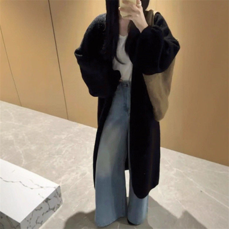 Damen Langer, gemütlicher Strickoverall mit überschnittenen Schultern R&B