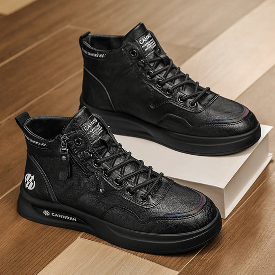 Herren Hohe Sneakers mit strapazierfähigem Obermaterial und seitlichem Reißverschluss R&B