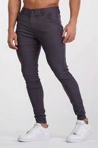 Herren eng anliegende Chinohose mit elastischem Bund und stylishem Design R&B