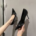 Damen stilvolle spitze High Heels mit dekorativen Schnallen R&B