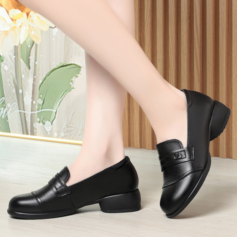 Damen Elegante und komfortable Mokassins mit modischem Riemen R&B