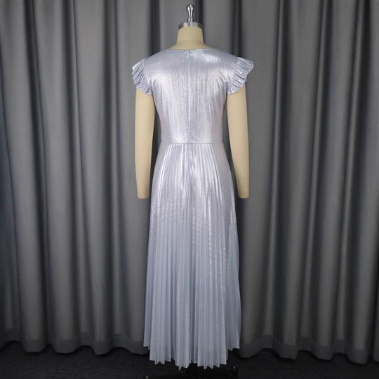 Damen Elegantes Plisseekleid mit funkelnden Details R&B