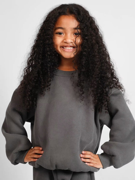 Damen bequemer Sweatshirt mit überschnittenen Schultern und hohem Kragen R&B