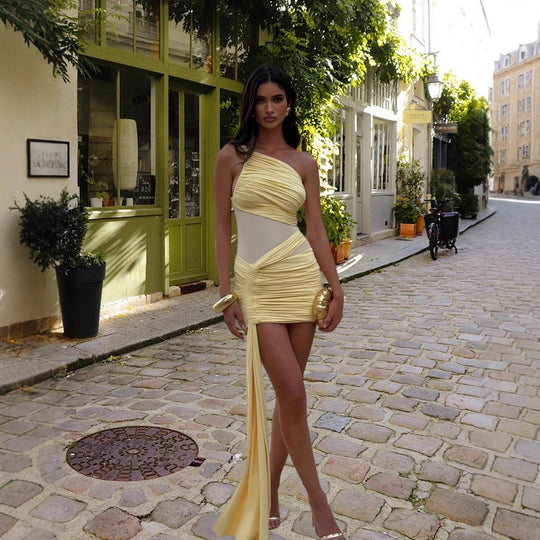 Damen Figurbetontes Wickelkleid mit asymmetrischem Saum und raffinierten Drapierungen R&B