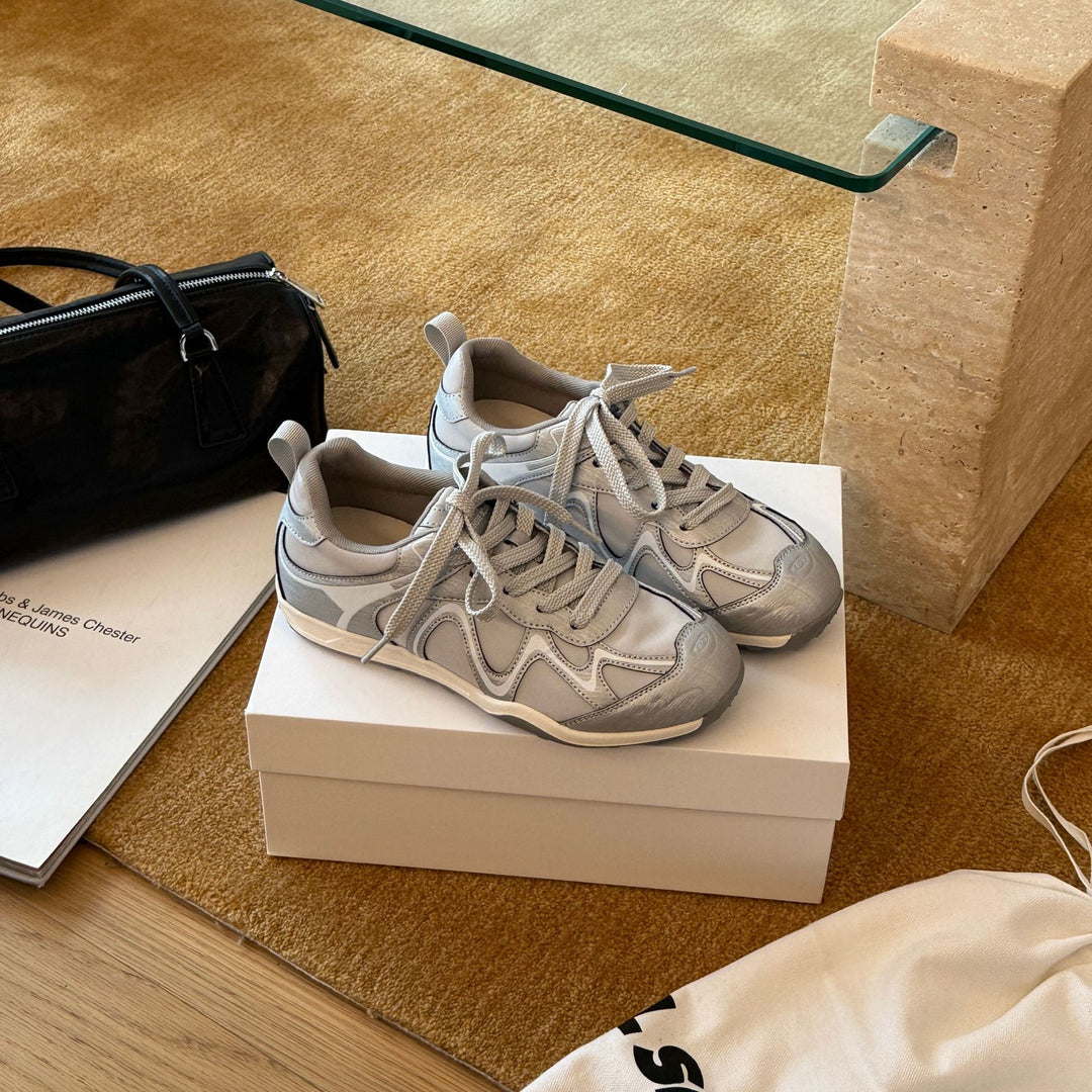 Damen Sportliche Leichtgewicht-Sneaker mit atmungsaktiver Mesh-Oberfläche und flexibler Sohle R&B