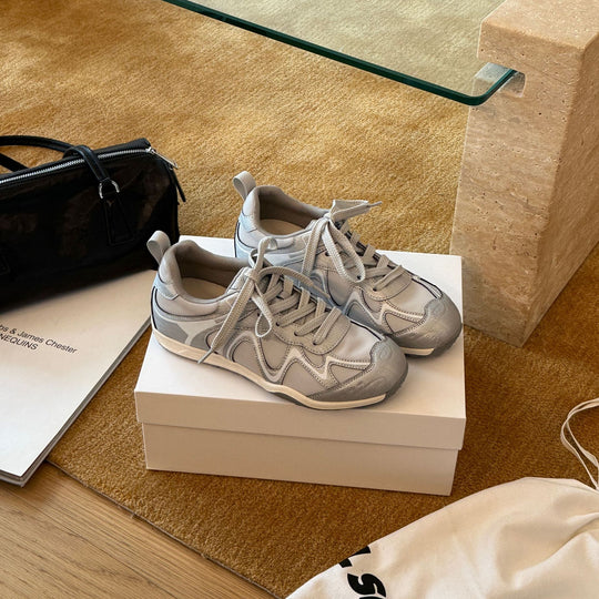 Damen Sportliche Leichtgewicht-Sneaker mit atmungsaktiver Mesh-Oberfläche und flexibler Sohle R&B
