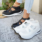 Damen Bequeme und atmungsaktive Sneakers mit Klettverschluss