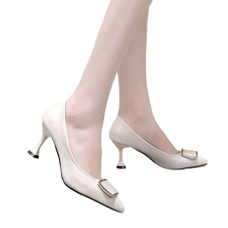 Damen elegante Stiletto-Pumps mit modischer Schnalle R&B