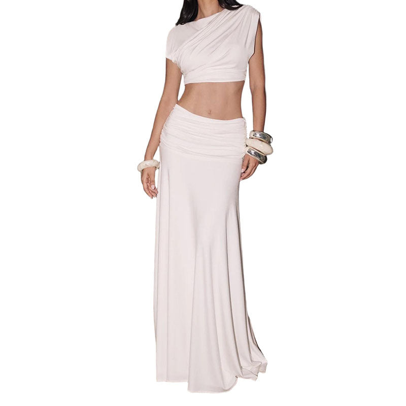 Damen elegantes Wickelkleid mit Rüschendetails R&B