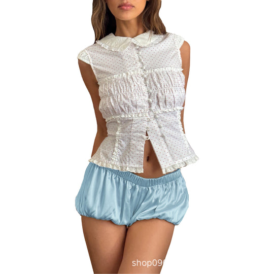 Damen Sportliche Luftige Shorts mit elastischem Bund R&B